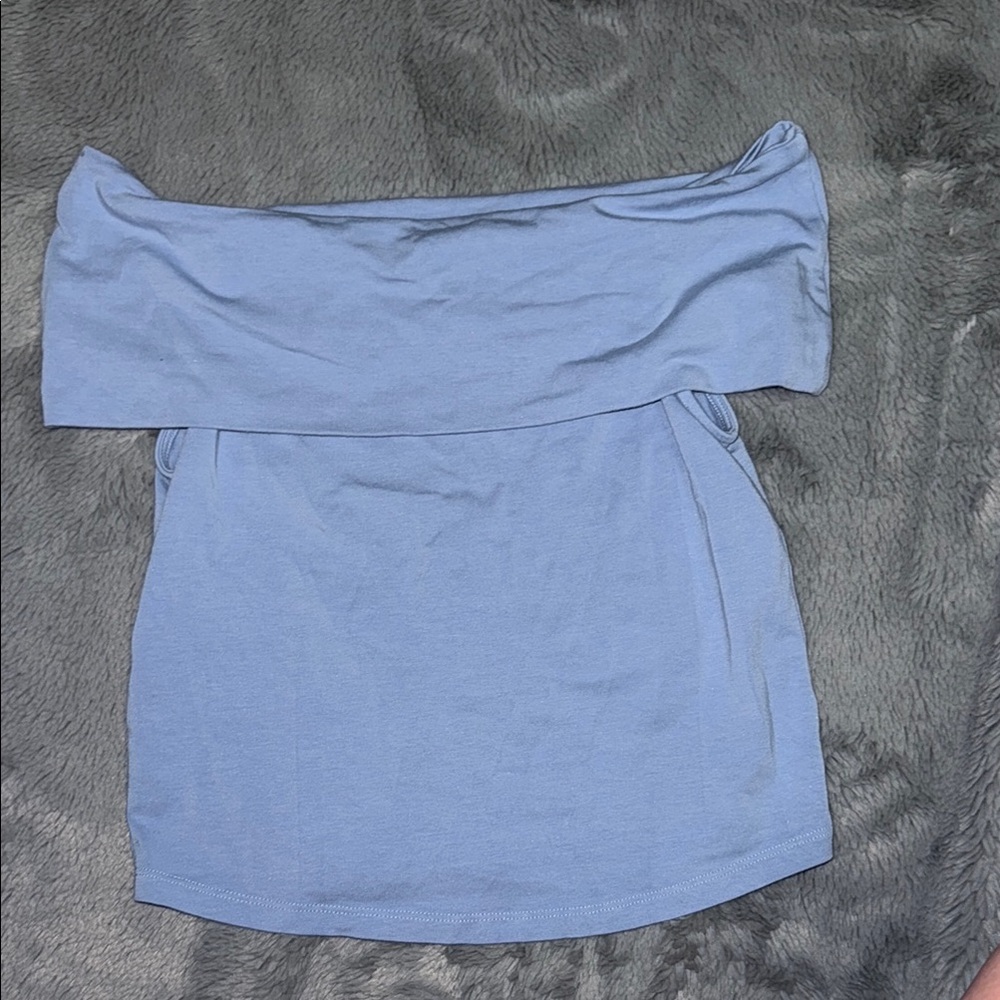 NWT Aerie Light Blue Off the Shoulder Top